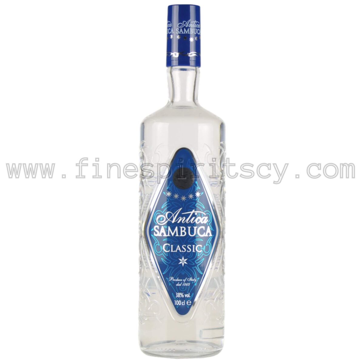 Antica Sambuca Classic Liqueur 1000ml 100cl 1L Liter Litre Cyprus Fine Spirits CY