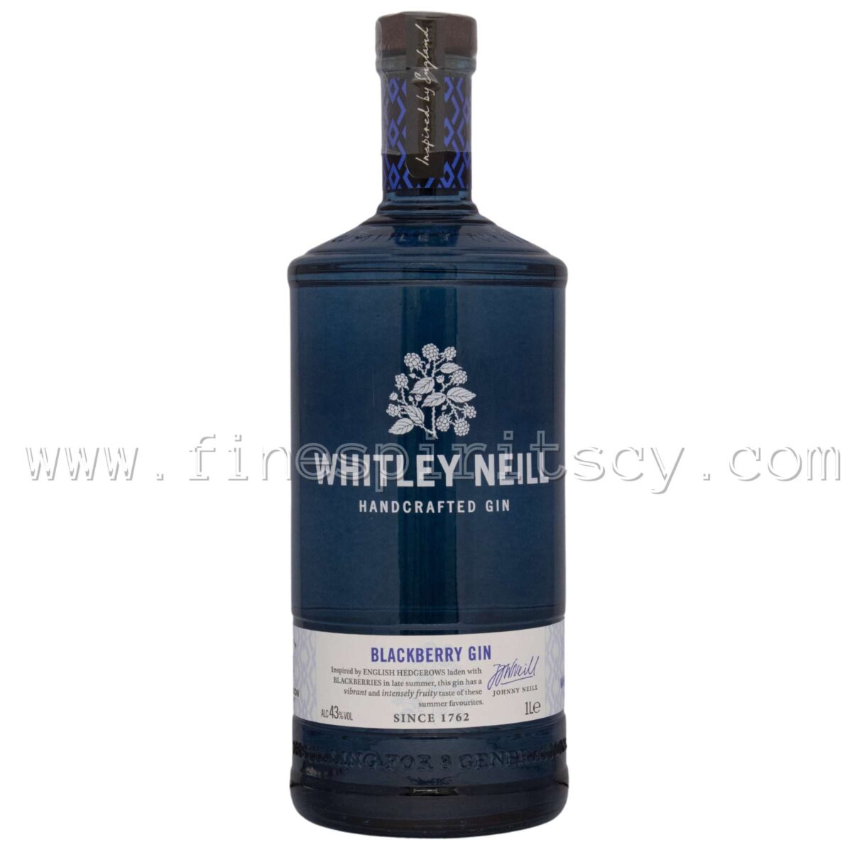 Whitley Neill Black Berry Cyprus 1000ml 100cl Gin Liter Litre Fine Spirits 1L