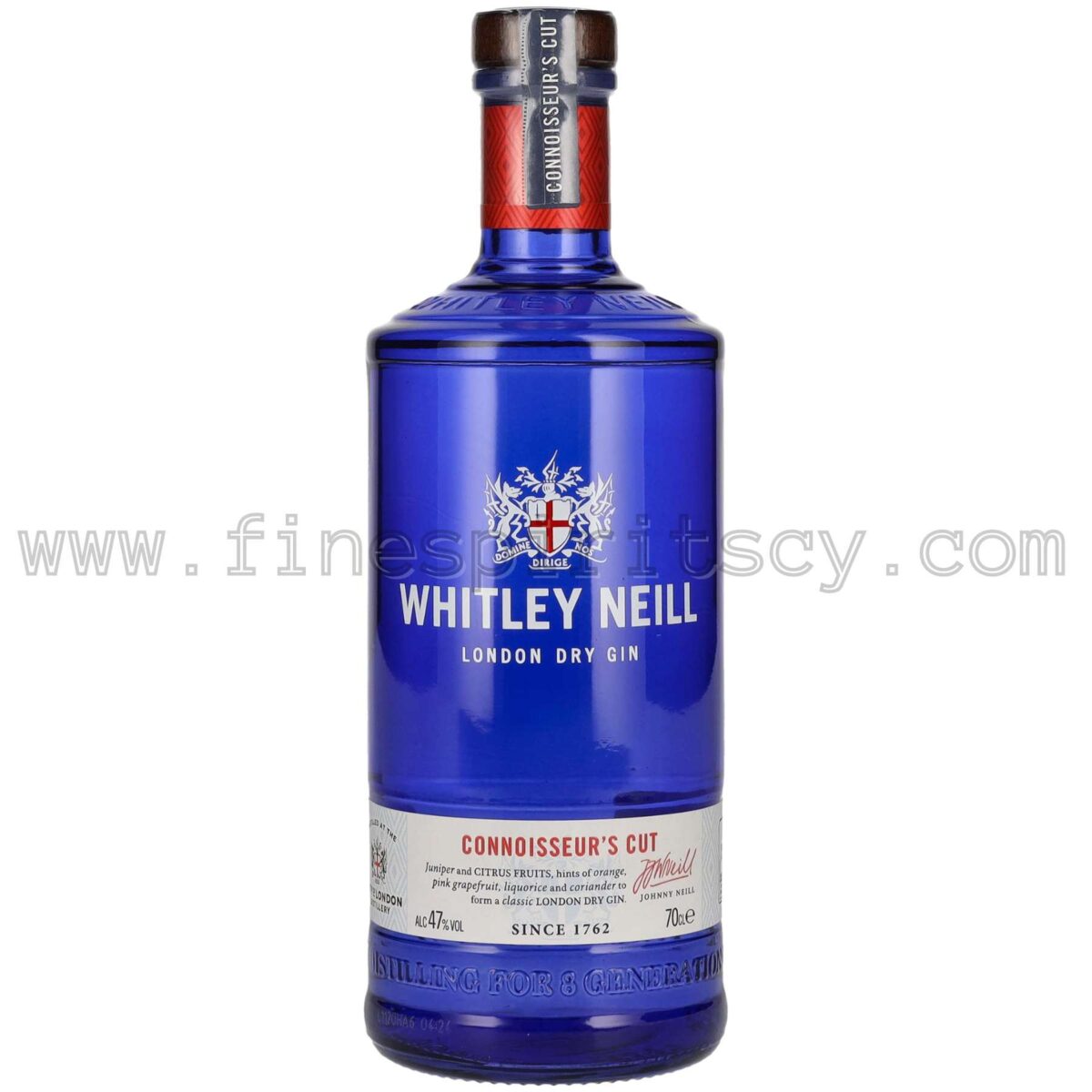 Whitley Neill Connoisseurs Cut Cyprus Price Gin 700ml 70cl 0.7L 47% ABV