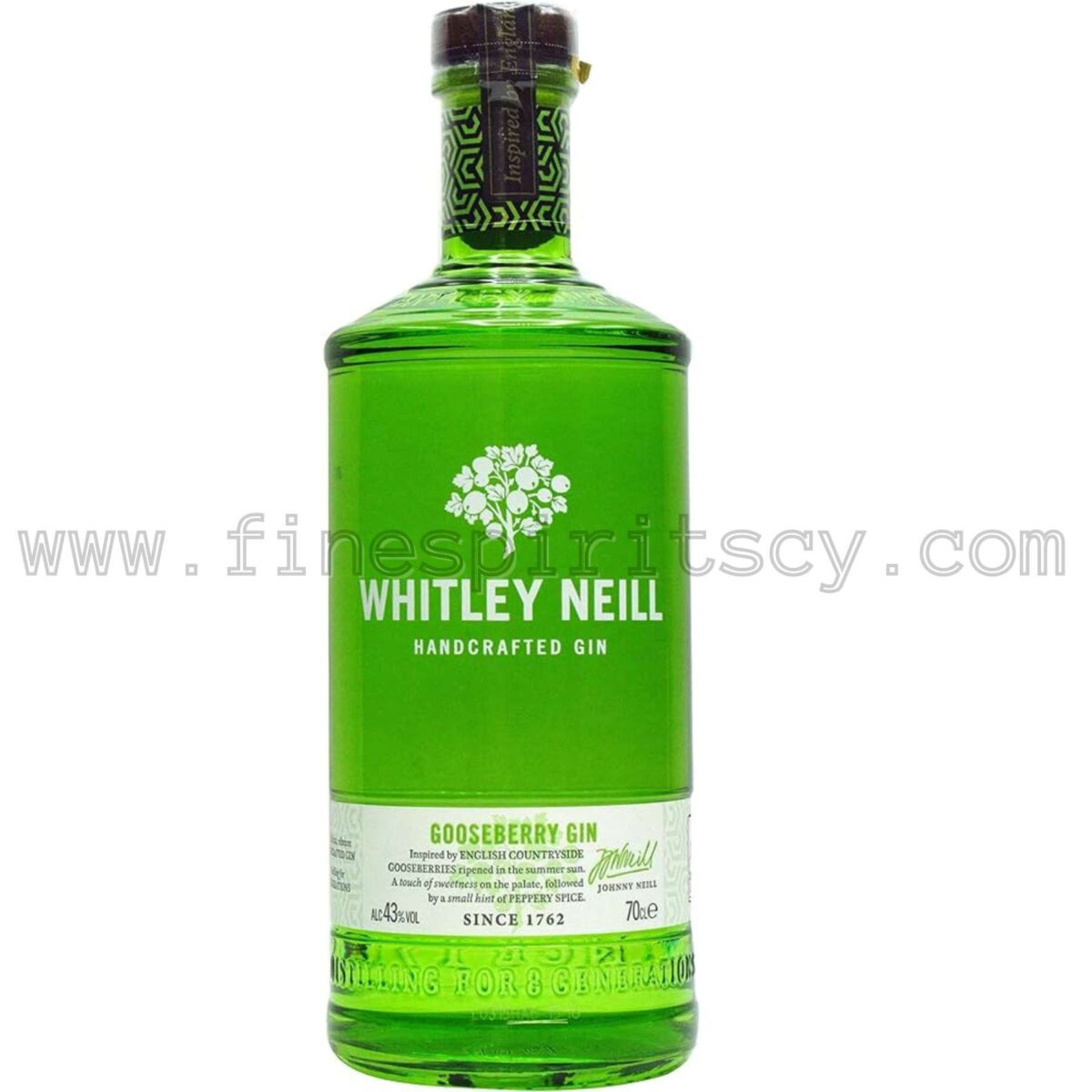 Whitley Neill Gooseberry Gin London Dry Gin Cyprus Price 700ml 70cl 0.7L