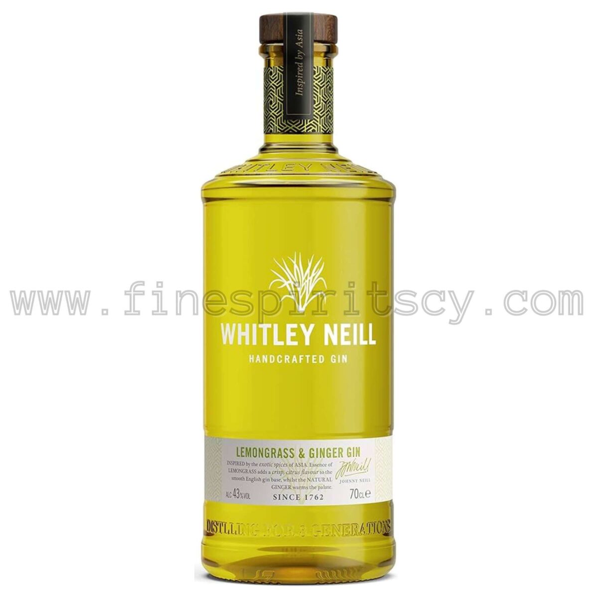 Whitley Neill Lemongrass & Ginger Gin Cyprus Price 700ml 70cl