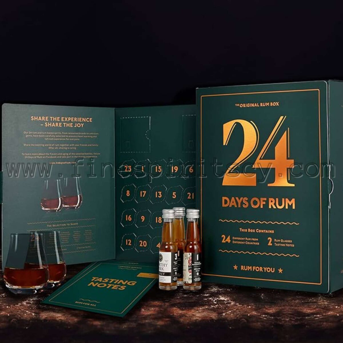 24 Days Of Rum Collection Pack Tasting Set Fine Spirits CY Cyprus 24x20ml
