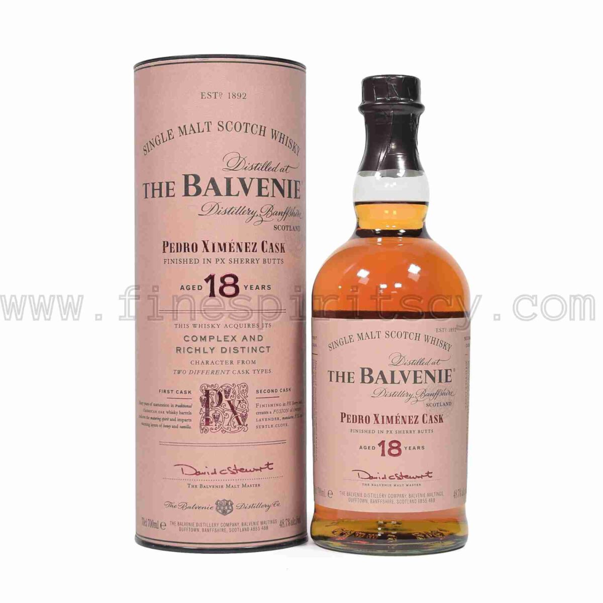 Balvenie 18 Years Old Pedro Ximenez Cask PX Sherry Oak Finish 700ml 70cl 0.7L Cyprus