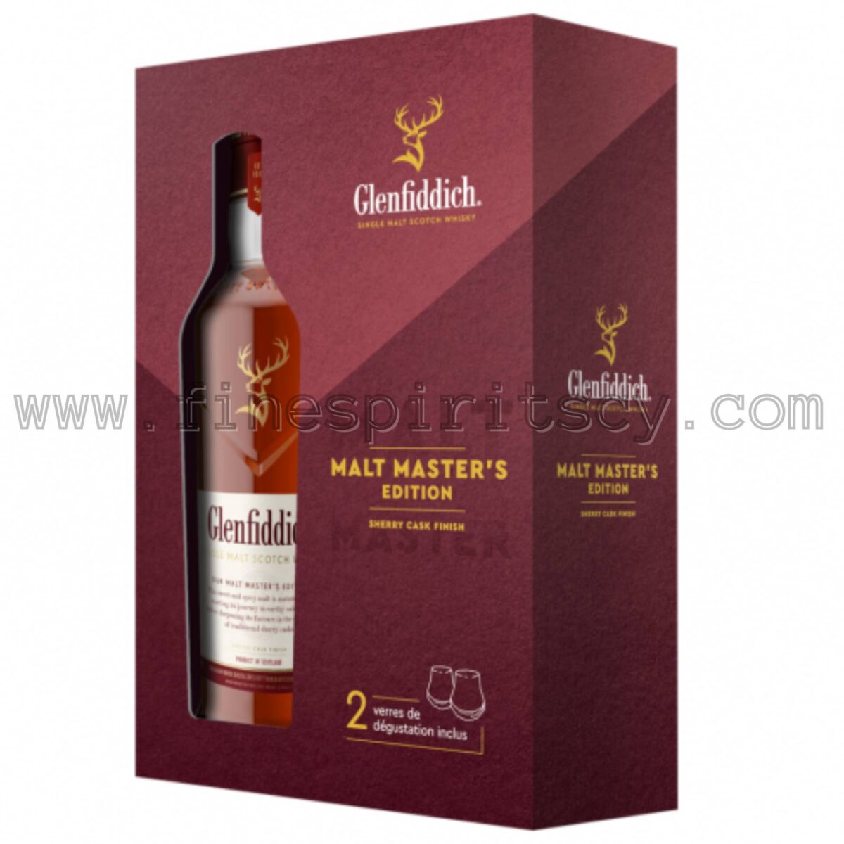 Glenfiddich Malt Master Edition Sherry Cask Finish With 2 Glasses Gift Pack
