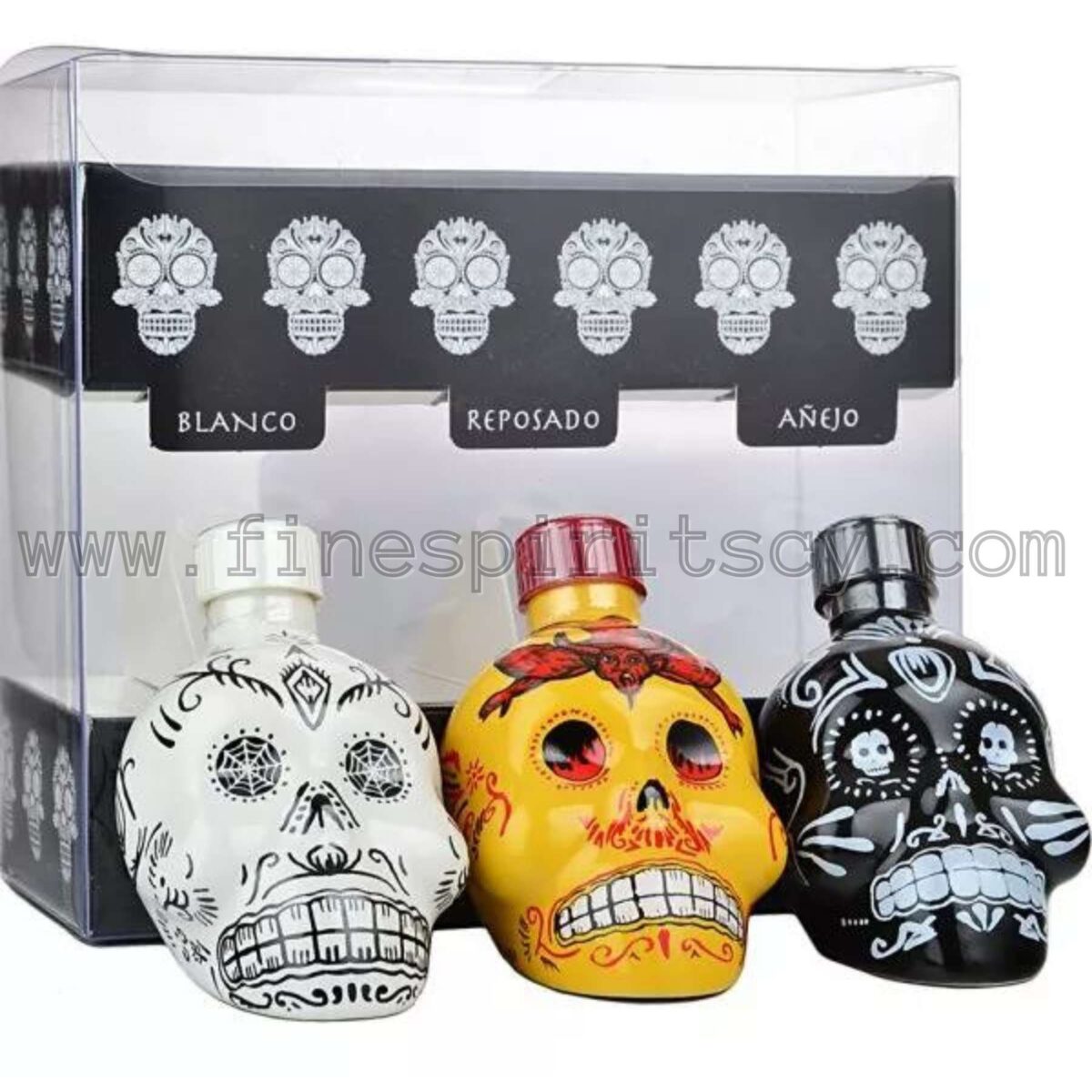 KAH Tequila Anejo Blanco Reposado 3 Pack Combo Gift Miniature Set Mini 3 x 50ml 5cl