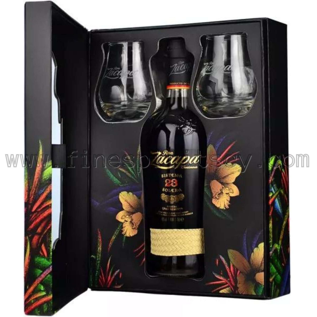Ron Zacapa 23 Centenario Solera Gift Set Open Box With 2 Glasses Price FSCY