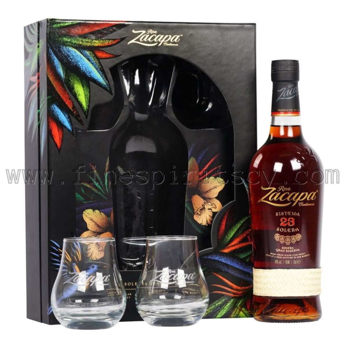 Ron Zacapa 23 Box Gift Set Idea With Two Nosing Glasses Cyprus Price Rum Fine Spirits CY