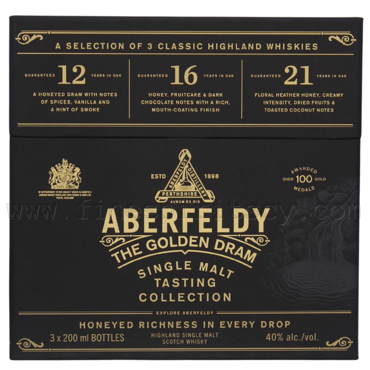 Aberfeldy Classic Golden Dram Tasting Collection 3x Three 200ml 20cl 0.2L CY