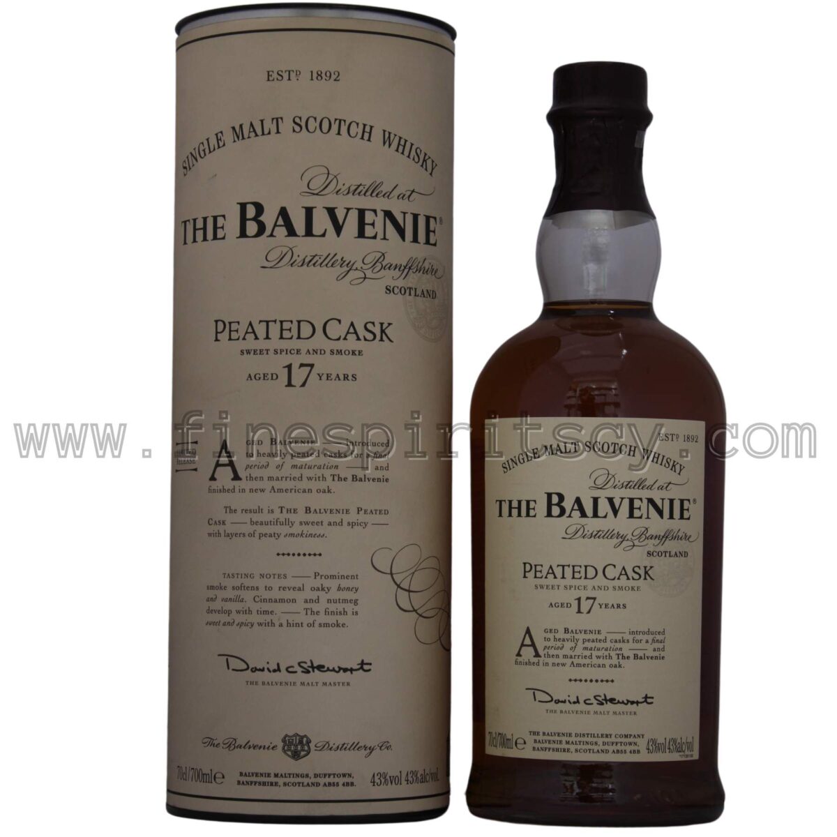 Balvenie 17 YO Peated Cask Single Malt Price Cyprus 700ml 70cl 0.7L Scotch
