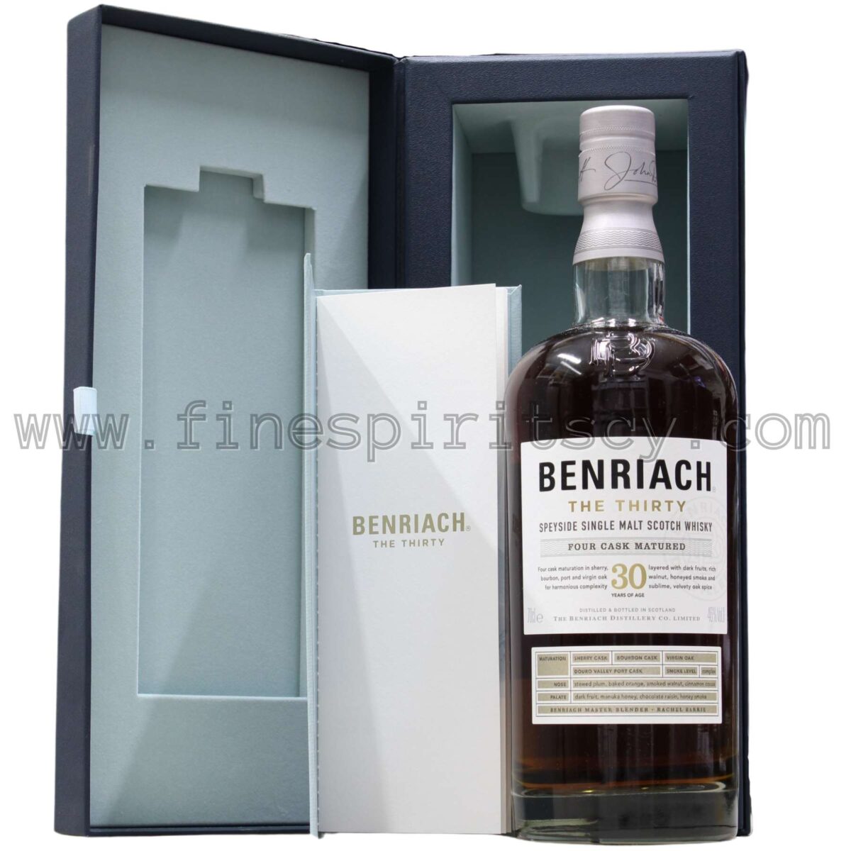 The Benriach 30Y/O Thirty Open Box Book Bottle Notes Pages