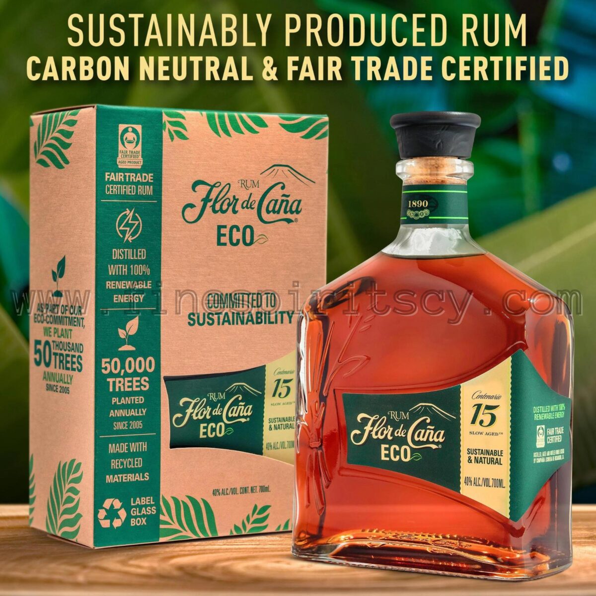 Flor De Cana 15YO Fair Trade Certified Recycle Price FSCY Order Online Buy Shop