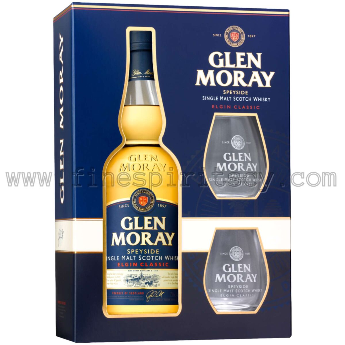 Glen Moray Gift Pack Set Idea With 2 Two Glasses Glass Box Glassware Cyprus