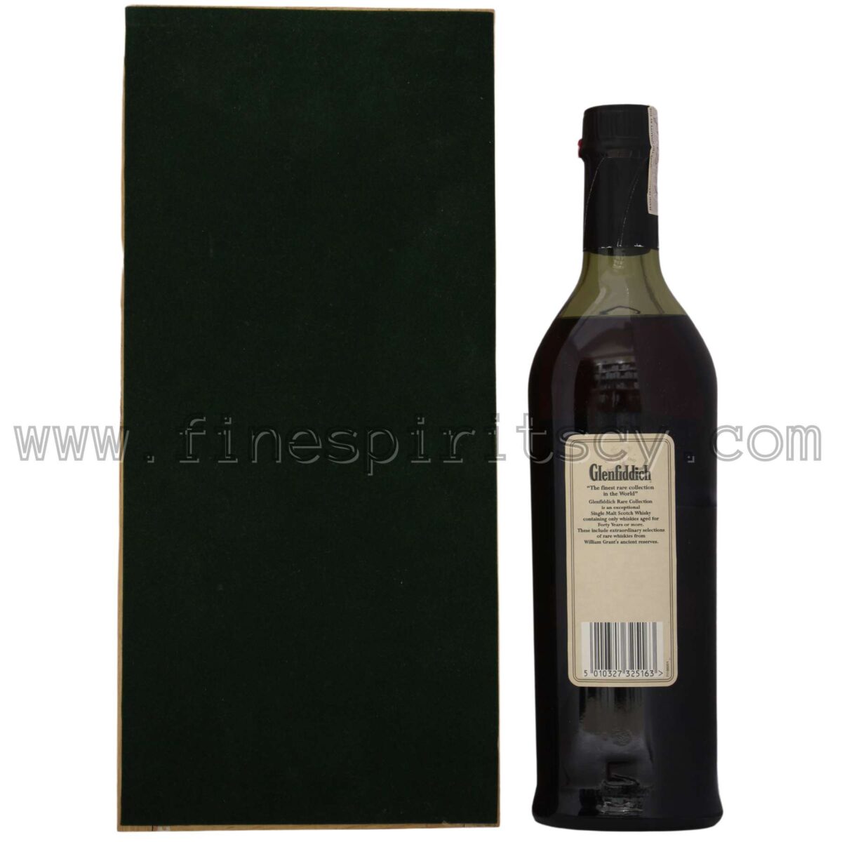 Glenfiddich 40 Year Old Rare Collection 2007 Rear Release Back Box Bottle Cyprus