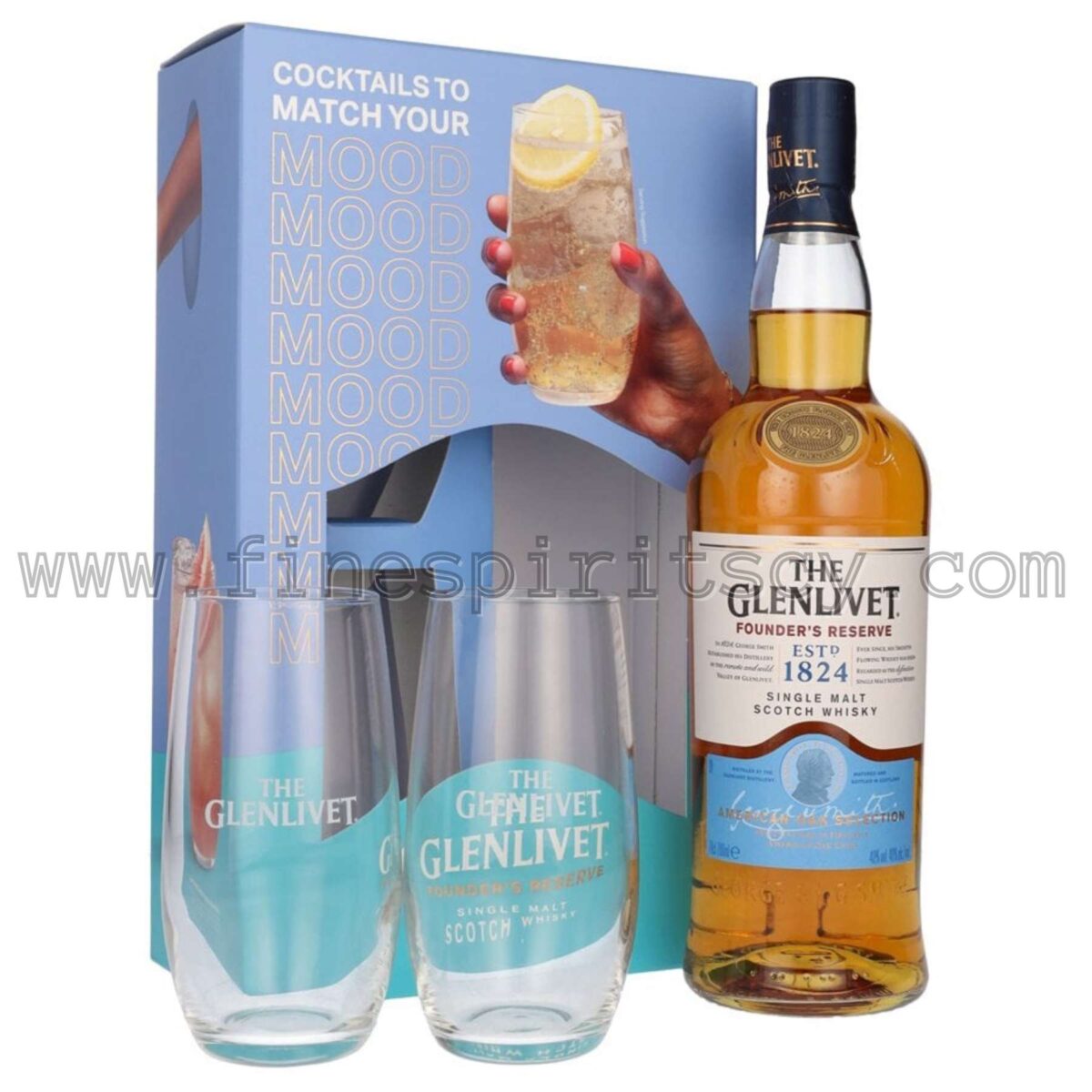 Glenlivet Founders Reserve With 2 Glasses Gift Pack Set Idea Cyprus Price Whisky