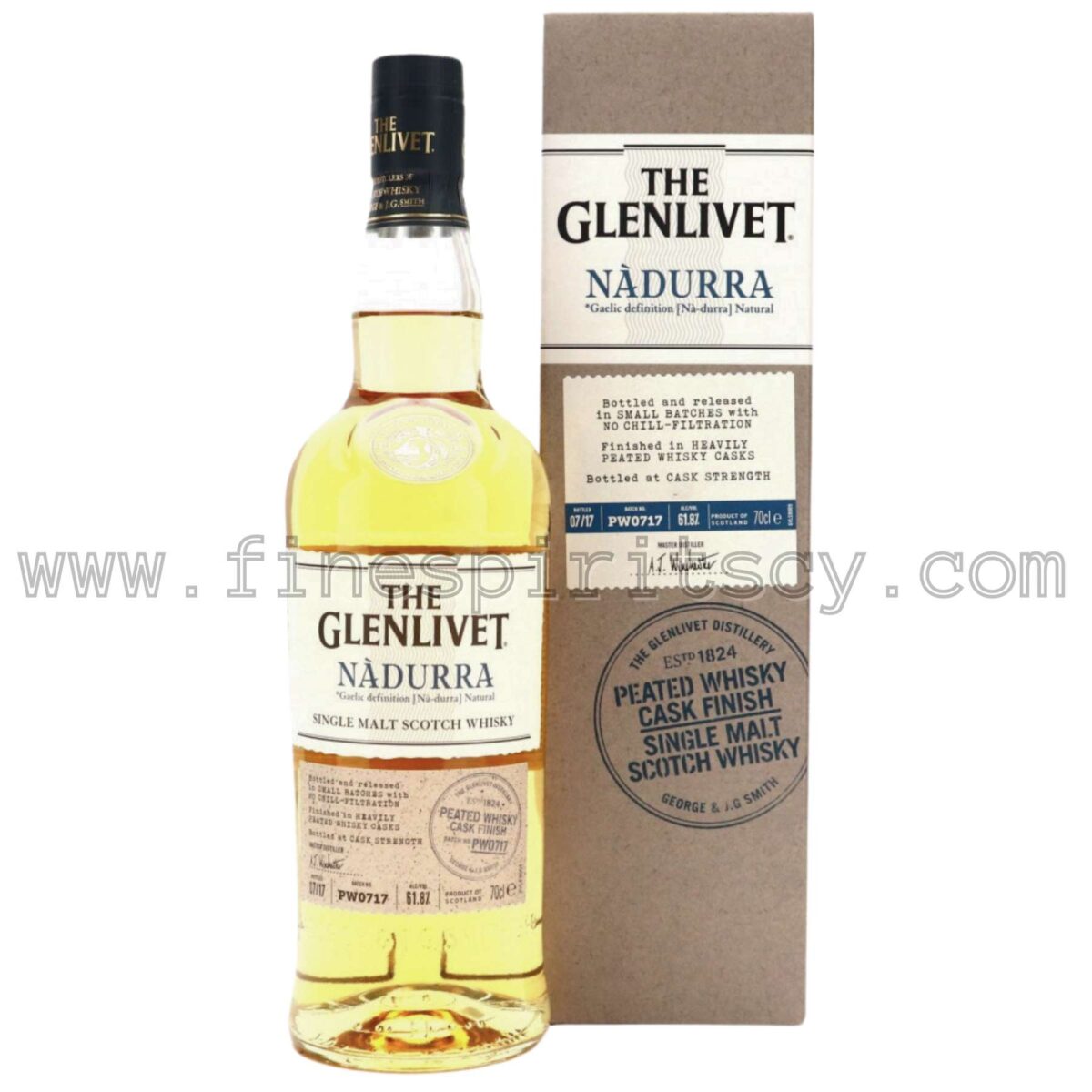 Glenlivet Nadurra Peated Whisky Cask Strength Finish Cyprus Price Whisky Online