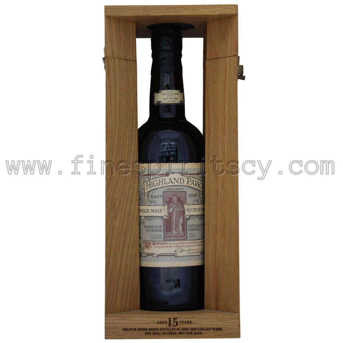 Highland Park 15YO Earl Magnus Front Bottle Box Case 700ml 70cl 0.7L Price