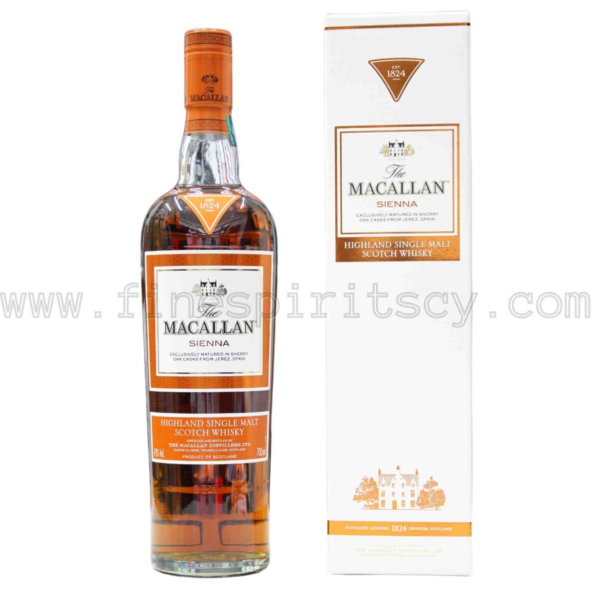 Macallan Sienna Collectors Open Box Bottle 1824 Series 700ml 70cl 0.7L