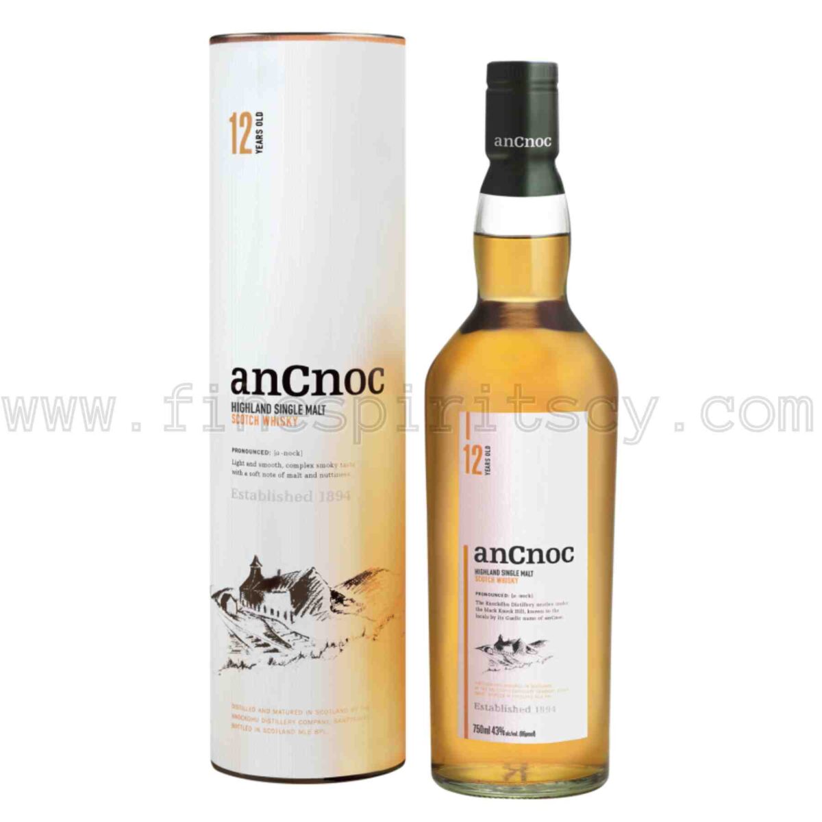 AnCnoc 12 Year Old Highland Knockdhu 700ml 70cl 0.7L