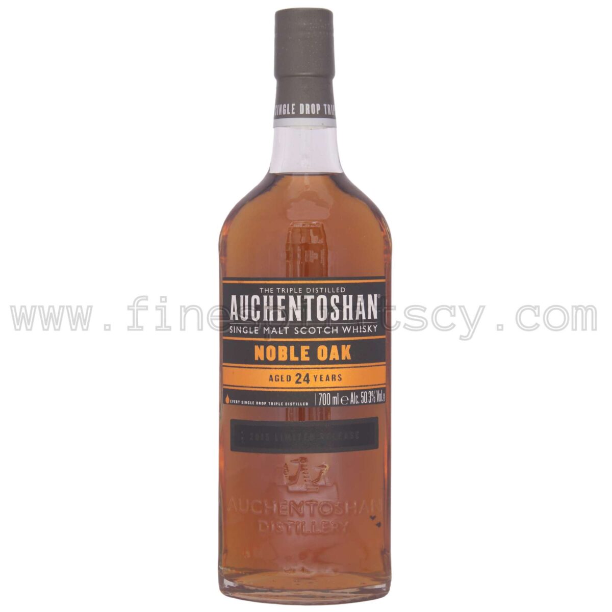 Auchentoshan 24 Year Old Noble Oak Lowlands Scotch Whisky Bottle Front Cyprus