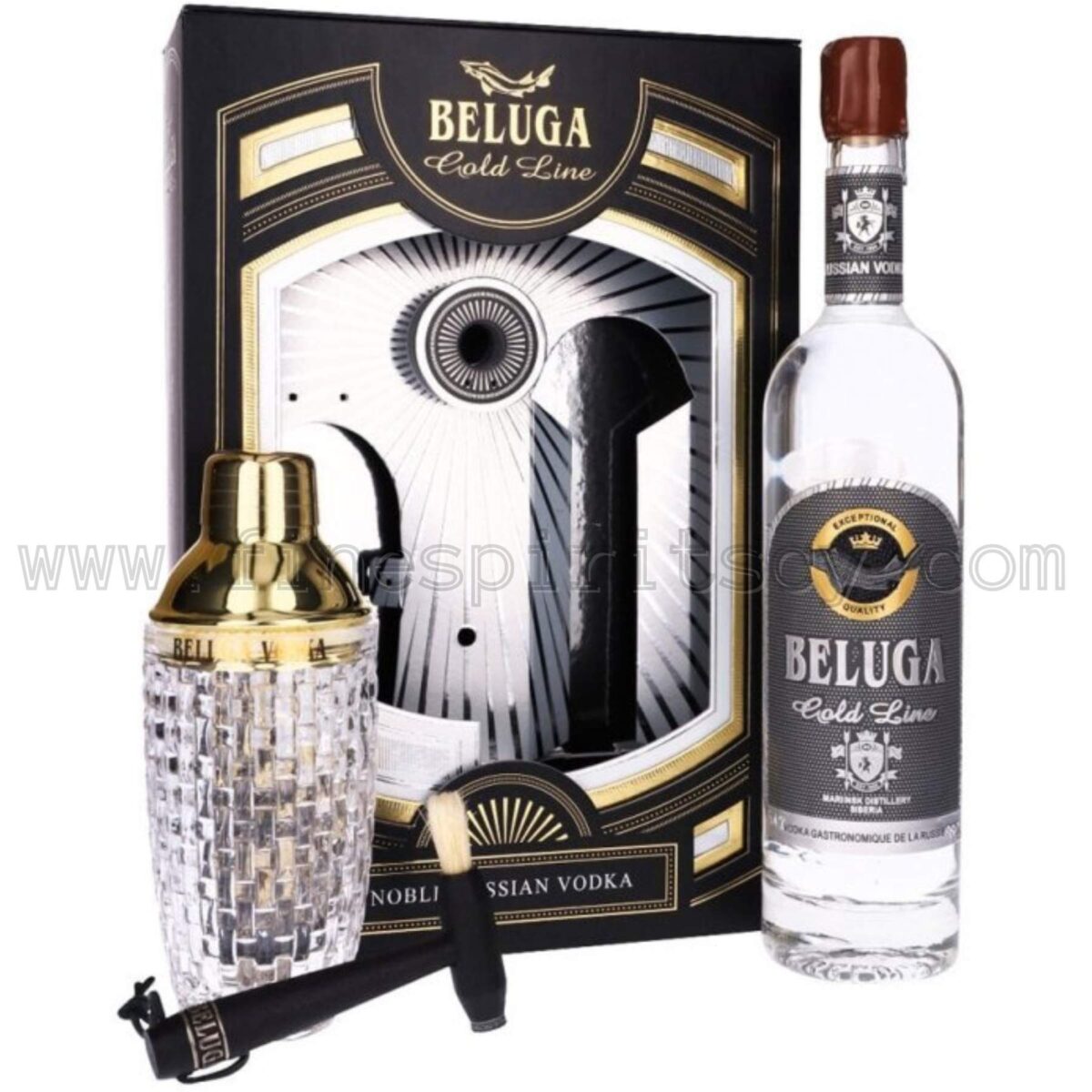 Beluga Gold Line Shaker Cocktail Cyprus CY Russian Vodka Gift Pack Set Idea