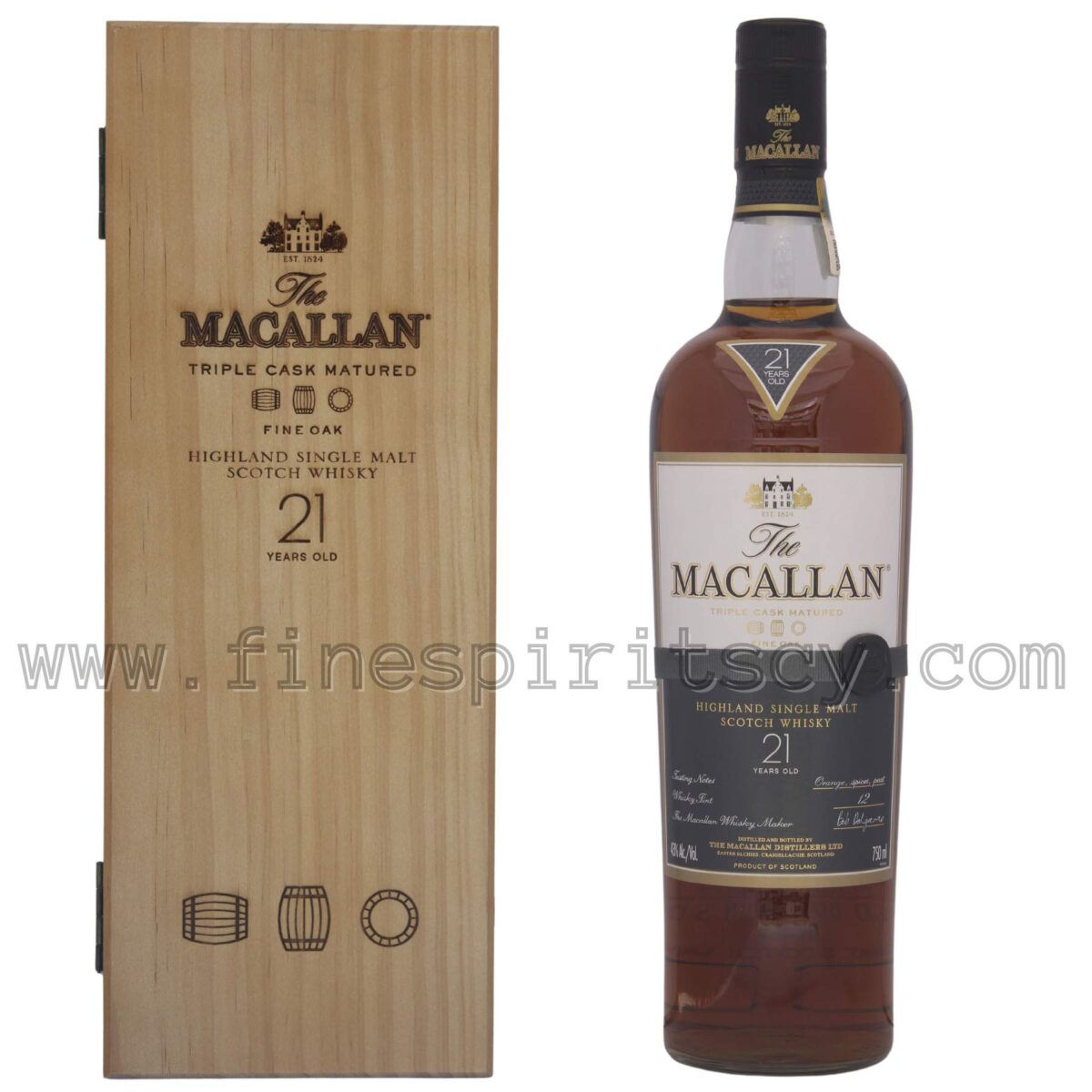 The Macallan 21 Years Old FSCY CY Price Fine Spirits Cyprus Order Shop Online