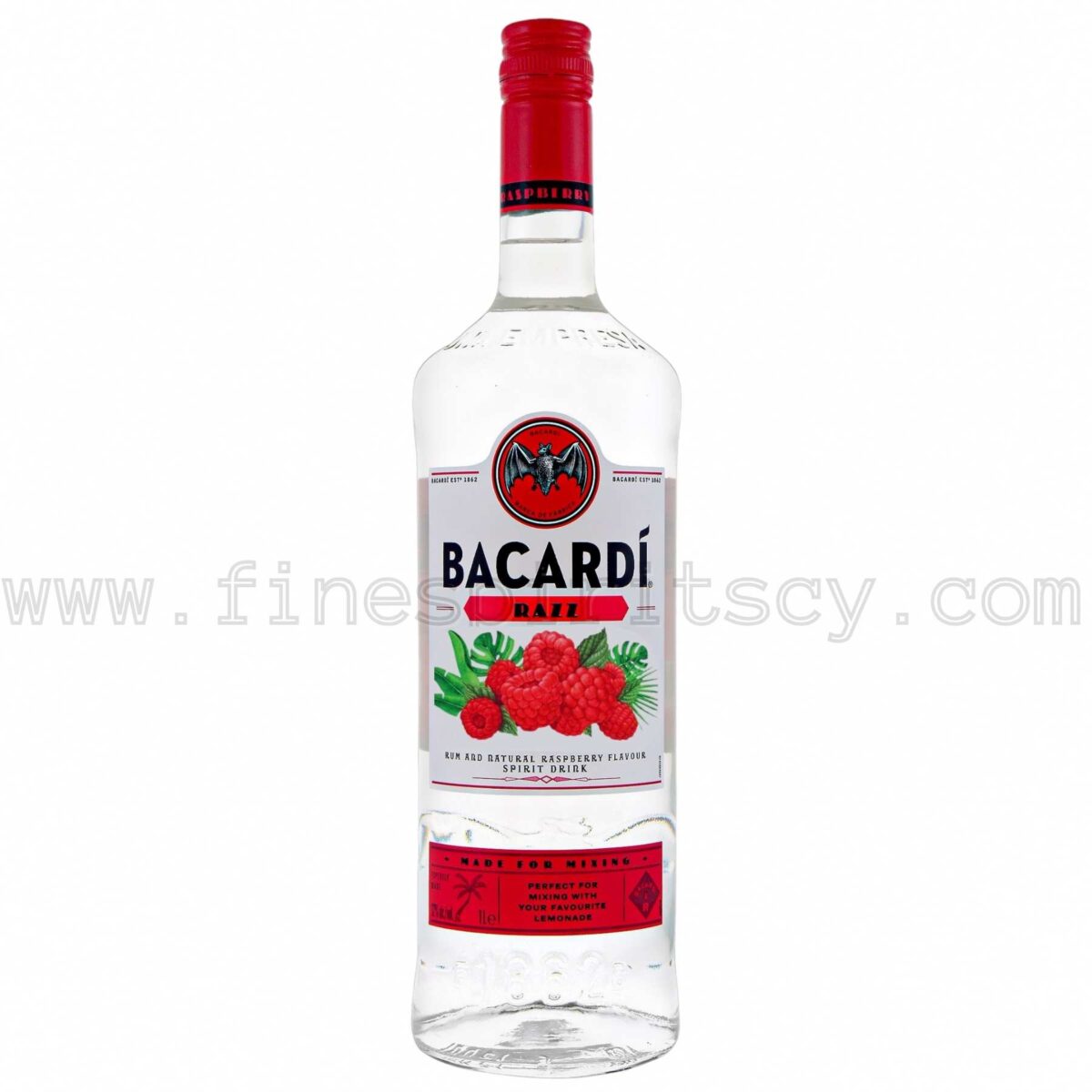 Bacardi Razz Raspberry 1000ml 100cl 1L Liter Litre Flavored Rum