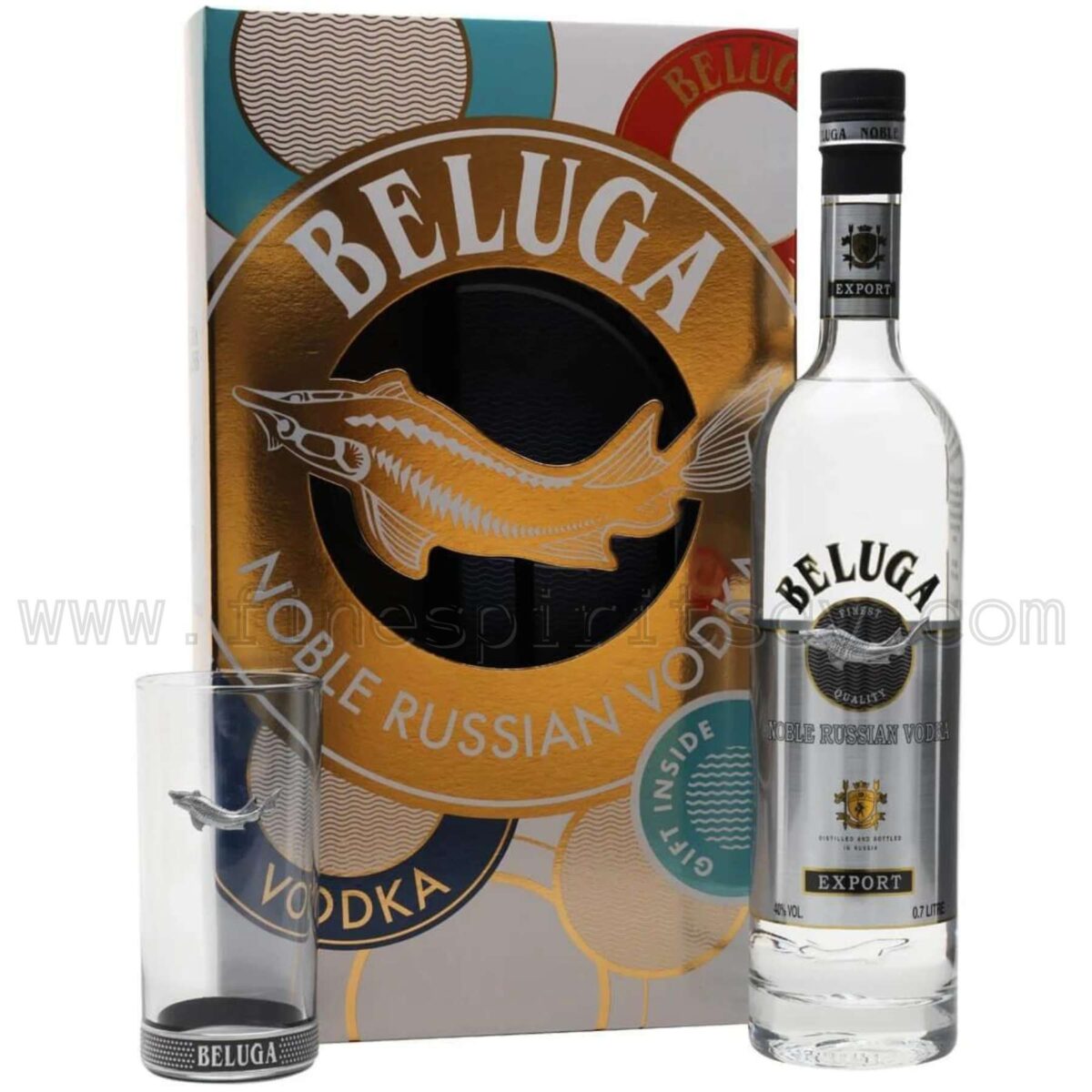 Beluga Noble With Glass 700ml 70cl 0.7L Gift Pack Cyprus Price Cheap Set CY