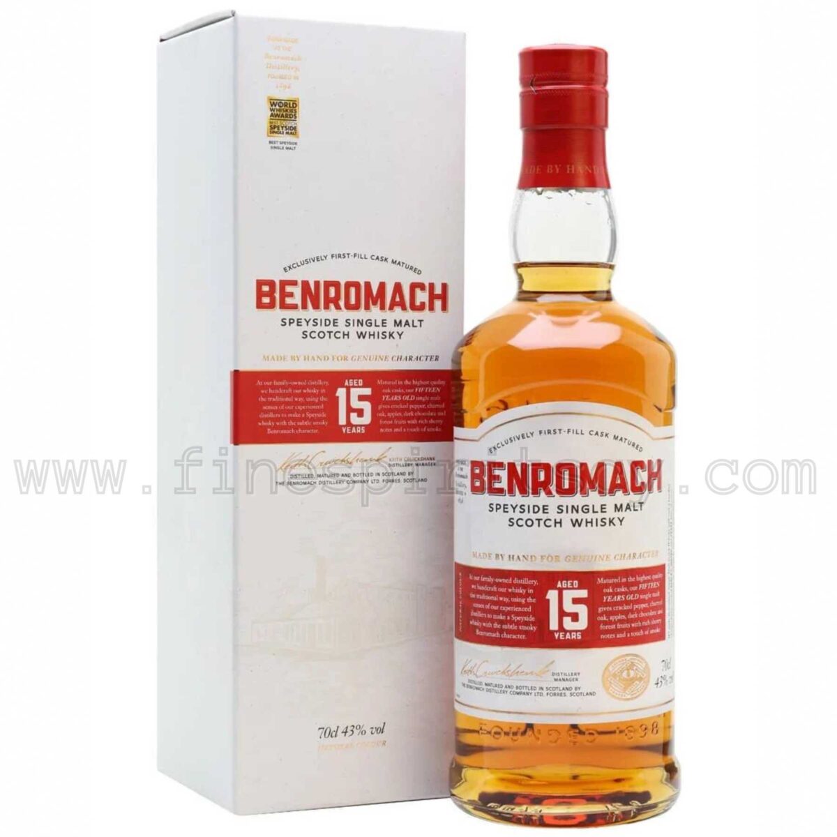 Benromach 10 Year Old Whisky Whiskey Cyprus First Fill Bourbon Sherry