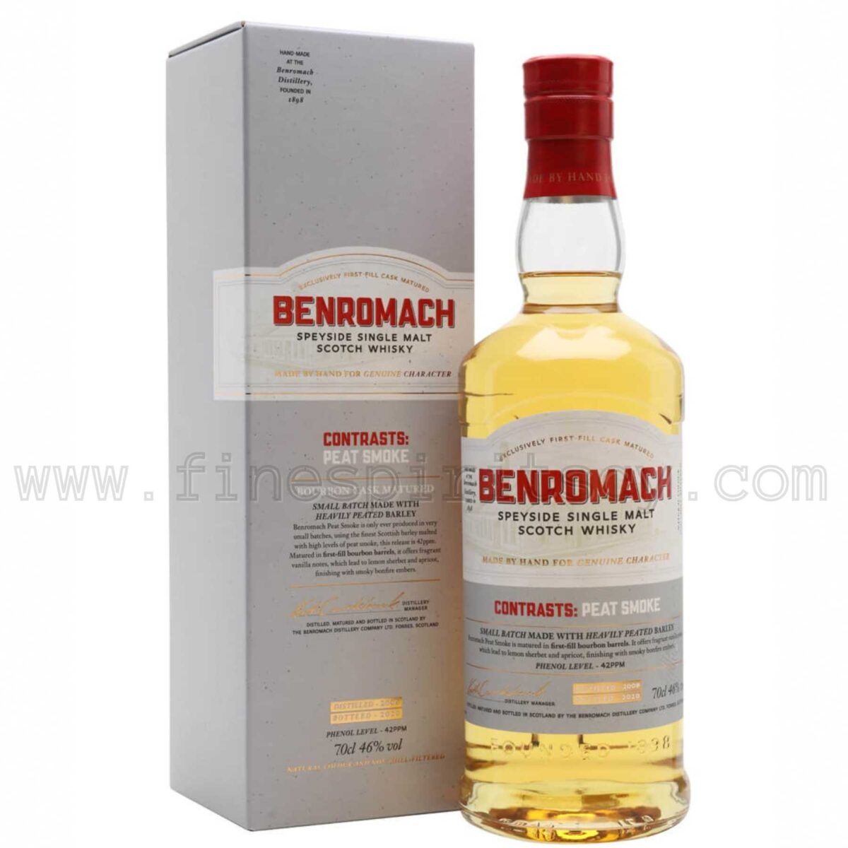 Benromach Contrasts Peat Smoke Bourbon Cask CY Small Batch Heavily Peated