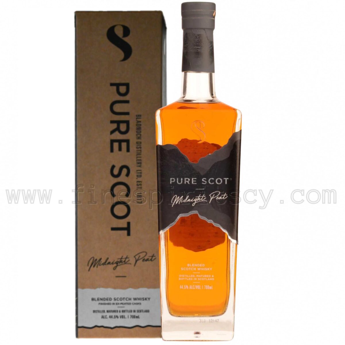 Bladnoch Pure Scot Peat Midnight Cyprus Whisky Scotch Lowlands Price 70cl