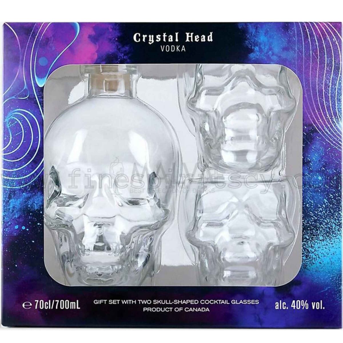 Crystal Head With 2 Glasses Vodka