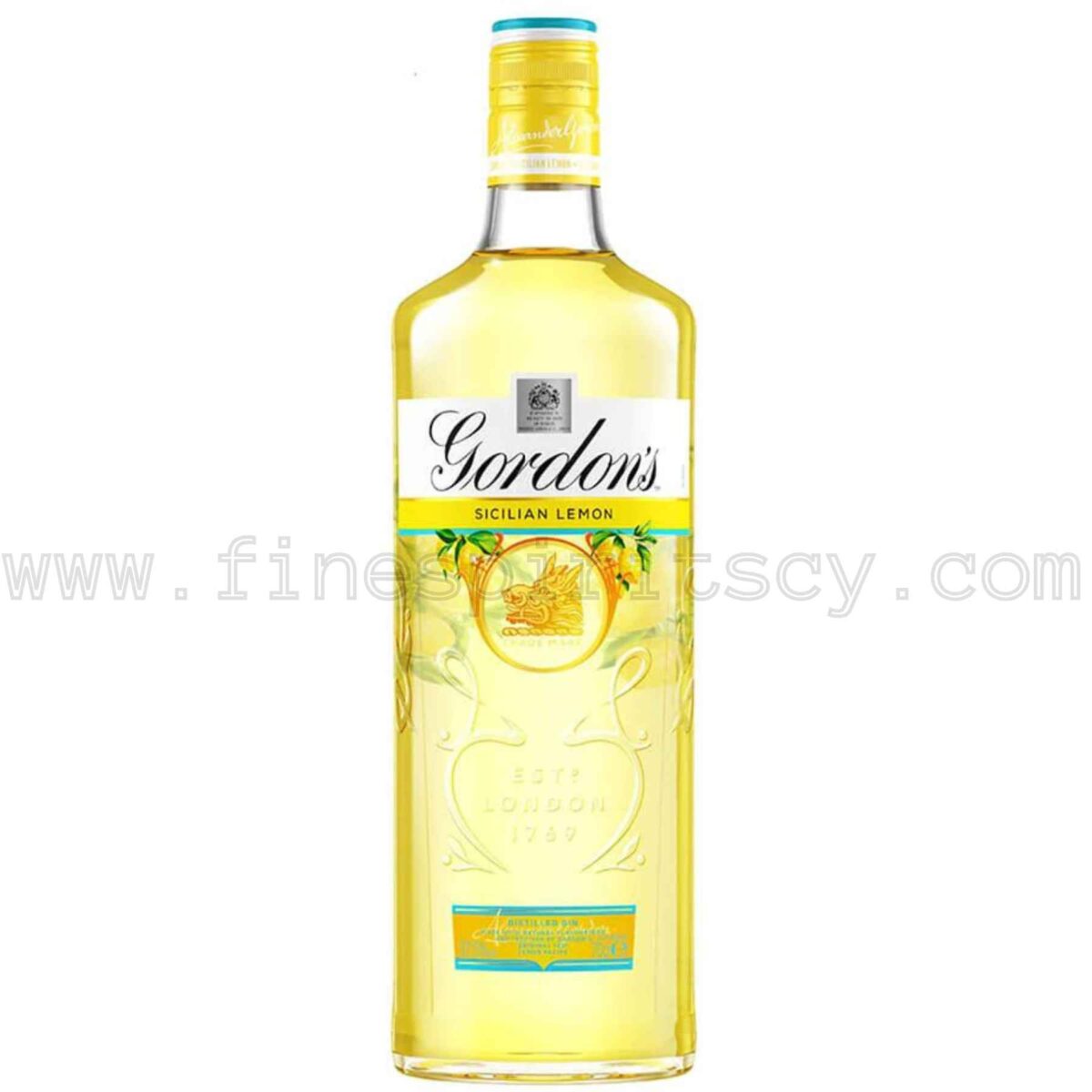 Gordons Sicilian Lemon Premium Distilled Gin 700ml 70cl 0.7L