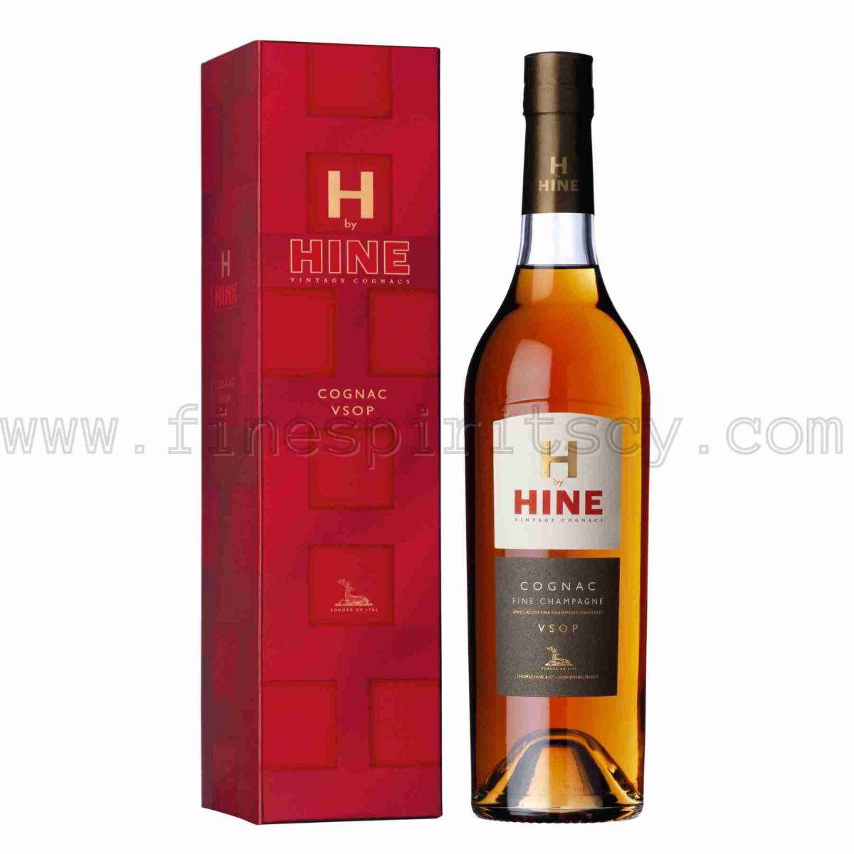 H By Hine VSOP 1000ml 100cl 1L Liter Litre old red box vintage cognacs vsop