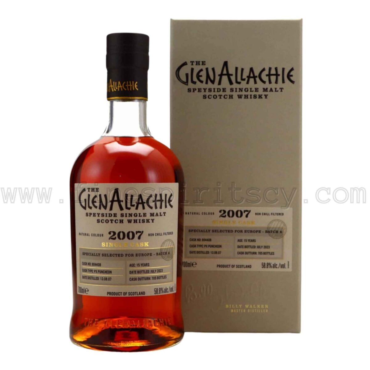 Glenallachie 2007 PX Puncheon 15 Year Old Single Cask 804408 Batch 6