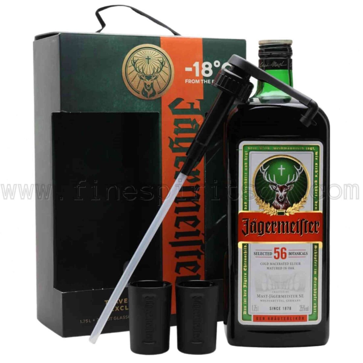Jager Travelers Exclusive Party Box Shot Glass Pump 175cl 1.75L 1750ml