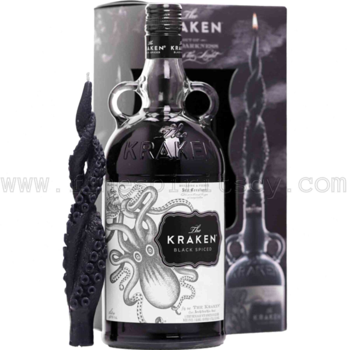 Kraken Black Spiced Rum With Deterring Tentacle Candle