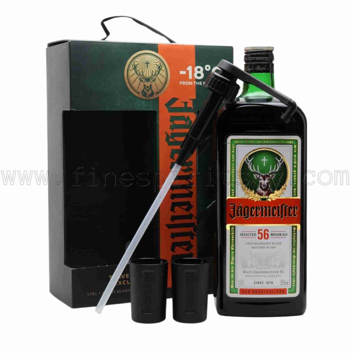 Jager Travelers Exclusive Party Box Shot Glass Pump 175cl 1.75L 1750ml