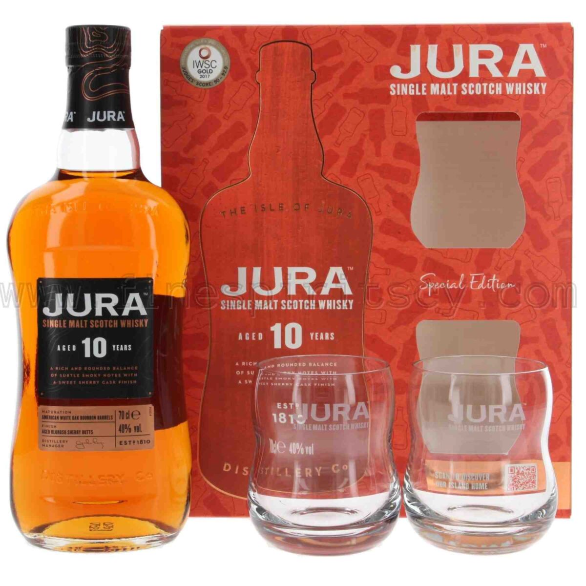 Jura 10 Year Old With 2 Glasses Gift Set 700ml 70cl 0.7L