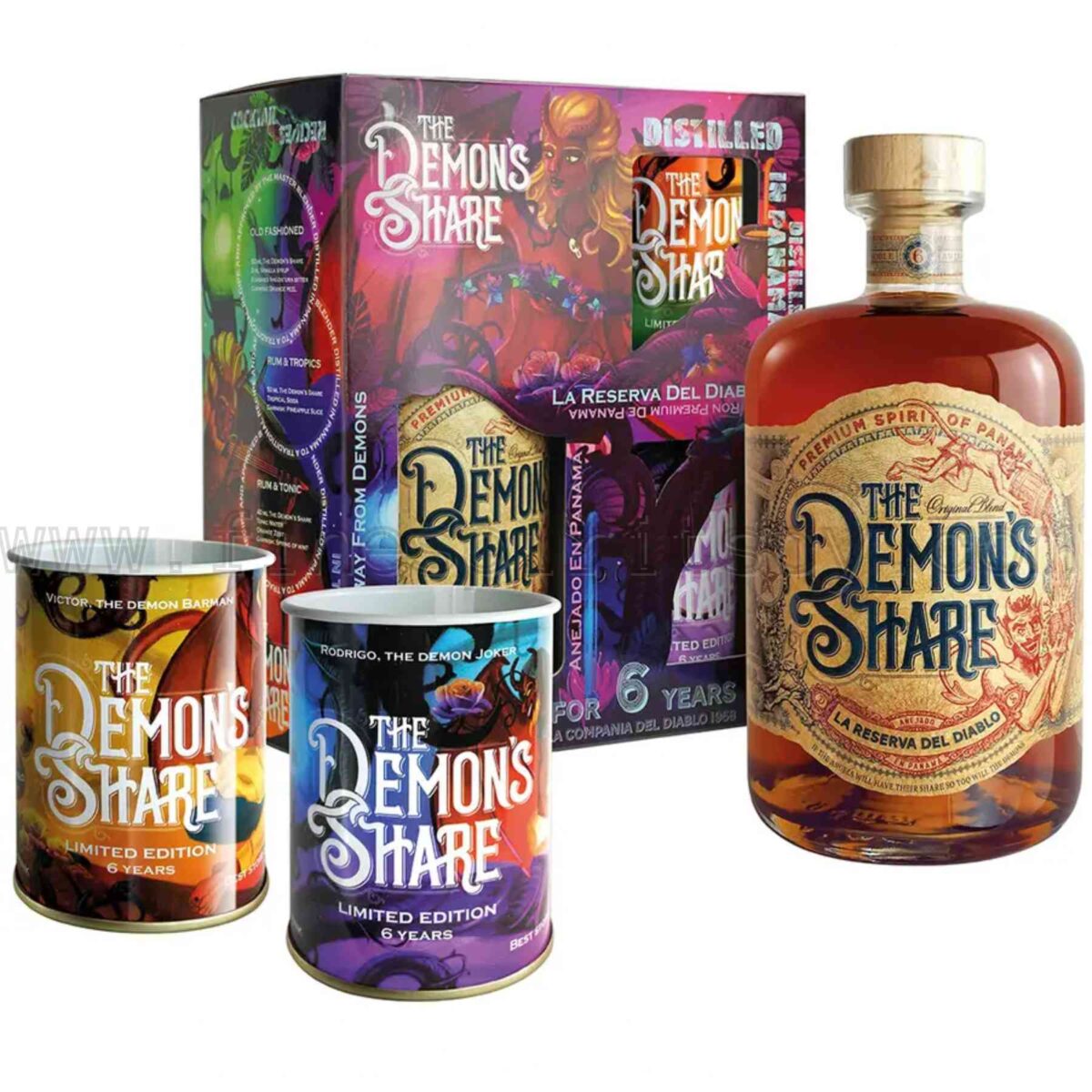 The Demons Share 6 Year Old Gift Set 2 Two Tin Cups 700ml 70cl 0.7L