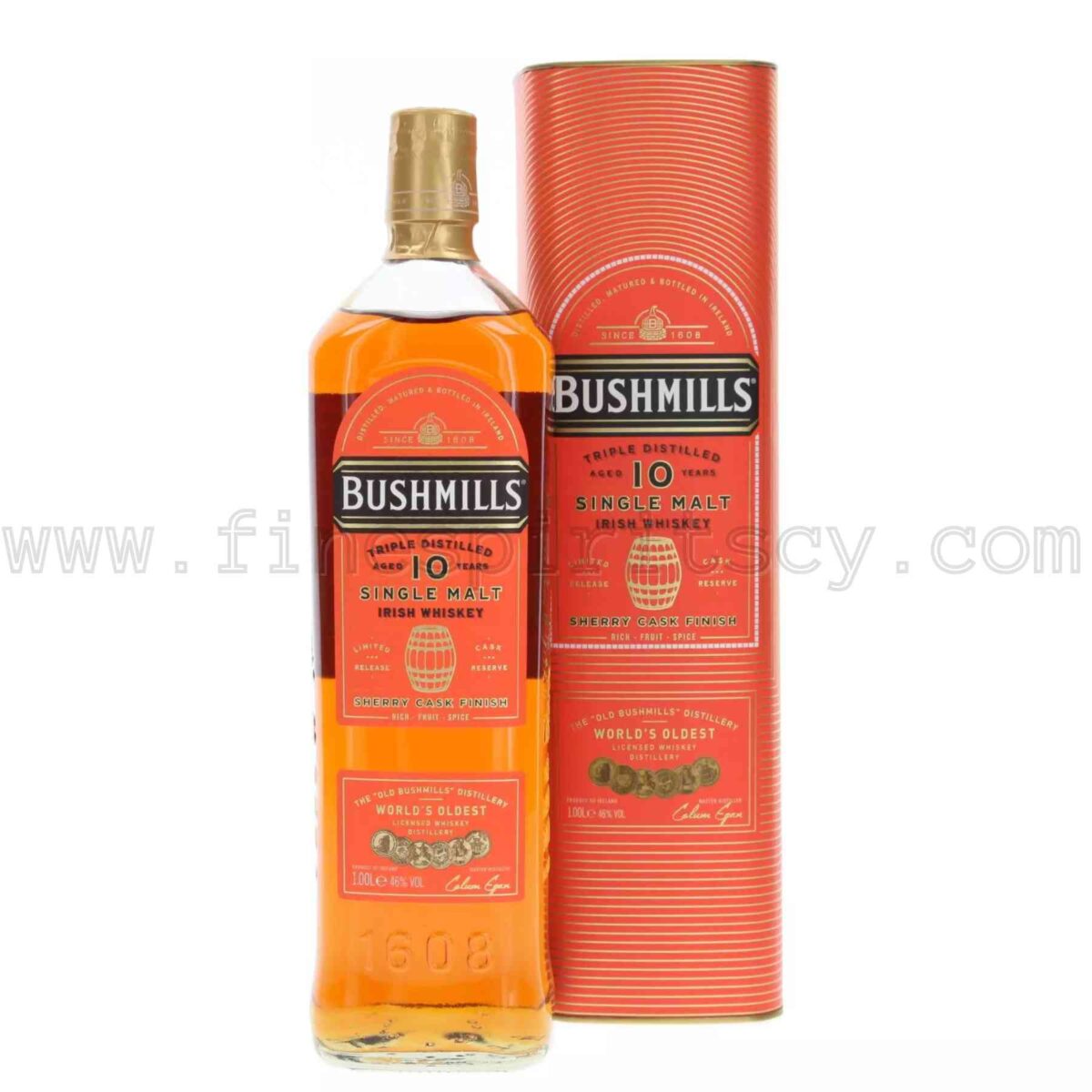 Bushmills 10 Year Old Sherry Cask Finish 1000ml 100cl 1L Liter Litre