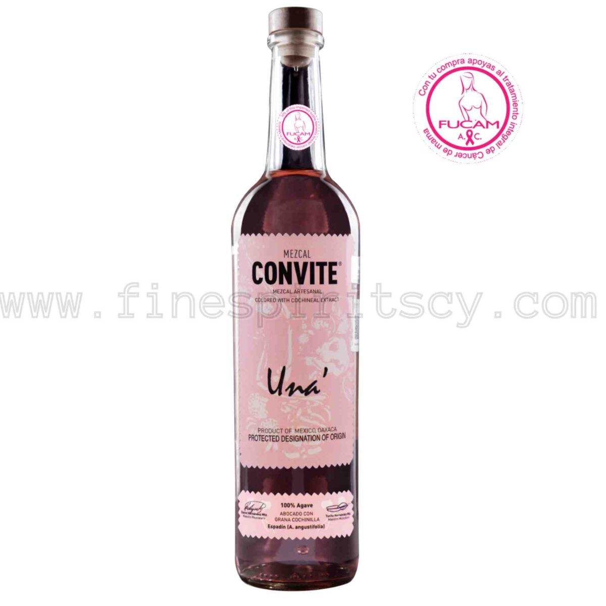 Convite Una Mezcal Espadin Agave Angustifolia 700ml 70cl 0.7L