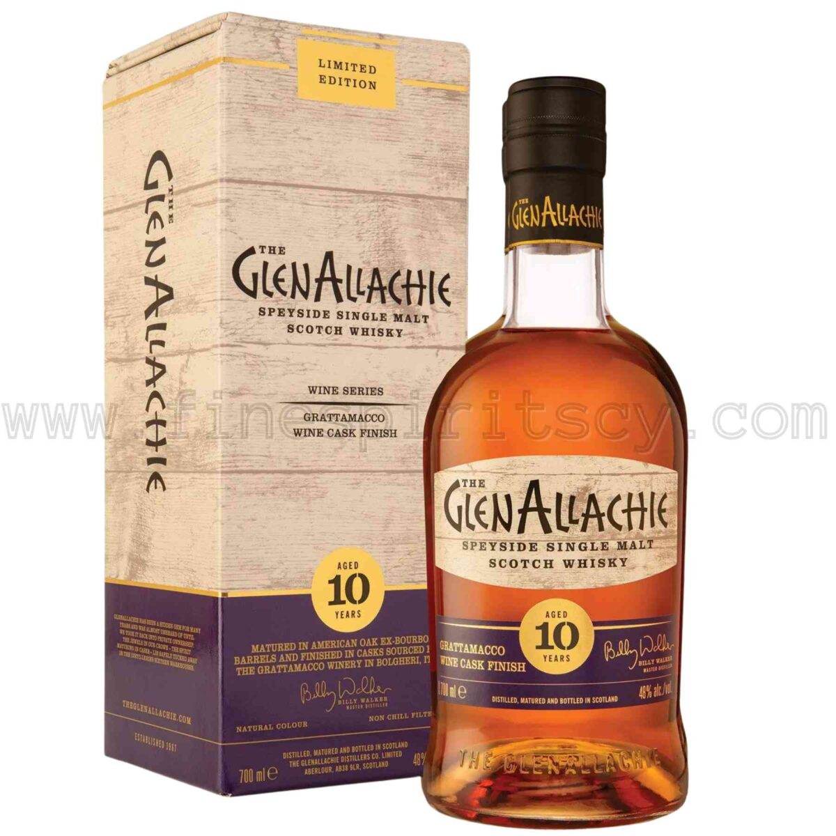 GlenAllachie 10 Year Old Grattamacco Wine Cask Finish Wine Series 700ml 70cl 0.7L