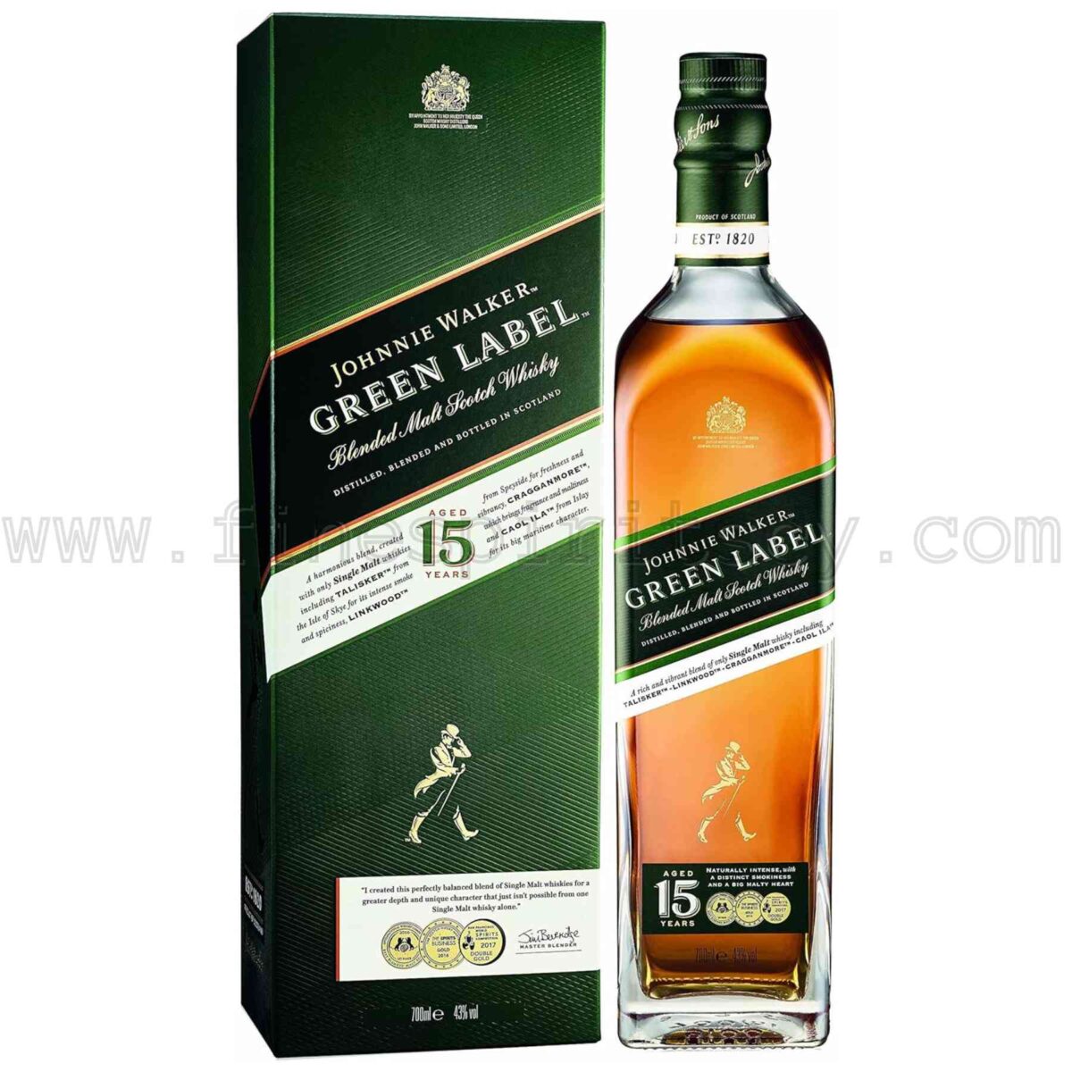 Johnnie Walker Green Label 15 Year Old 700ml 70cl 0.7L