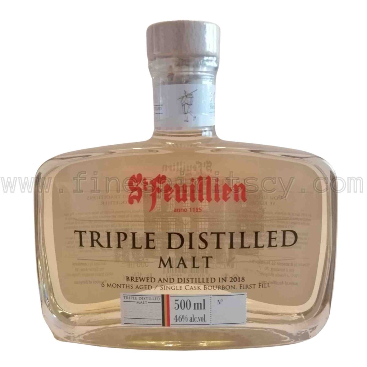 St Feuillien Triple Distilled 6 Months Old 500ml 50cl 0.5L Single Cask Bourbon First Fill