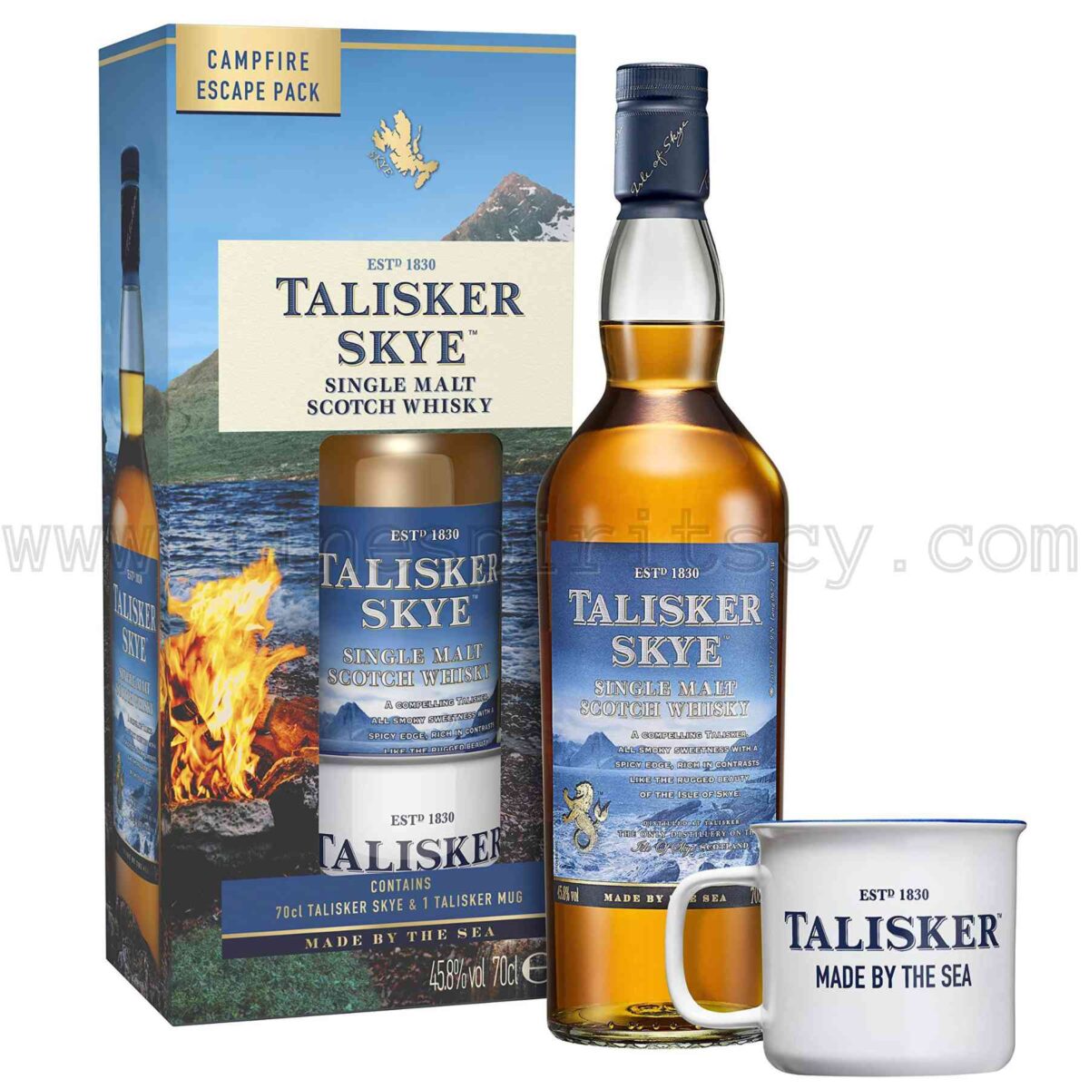 Talisker Skye With Branded Mug Campfire Escape Pack 700ml 70cl 0.7L