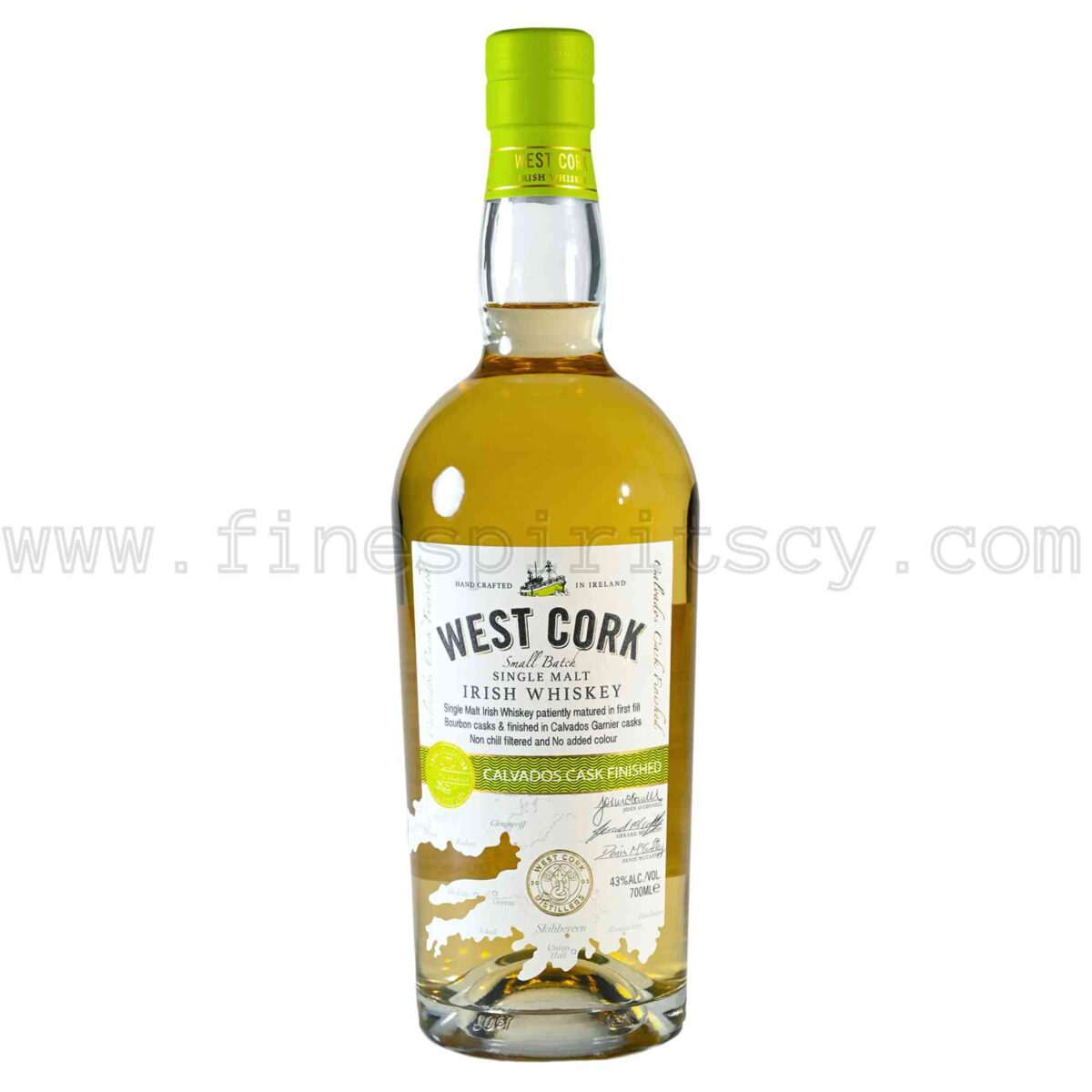 West Cork Calvados Cask Finish Irish Single Malt Whiskey 700ml 70cl 0.7L