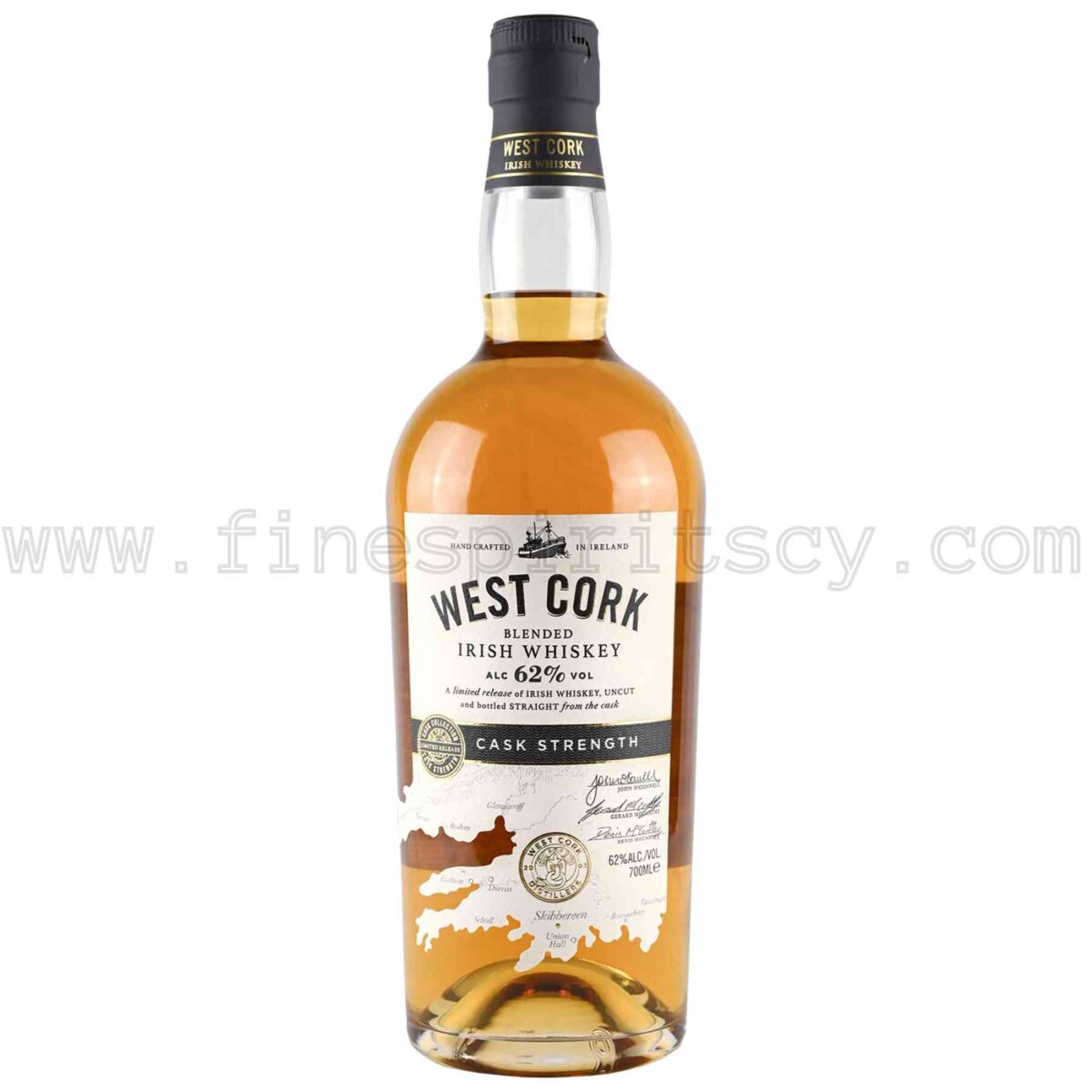 West Cork Cask Strength Blended Irish Whiskey 700ml 70cl 0.7L 62% ABV