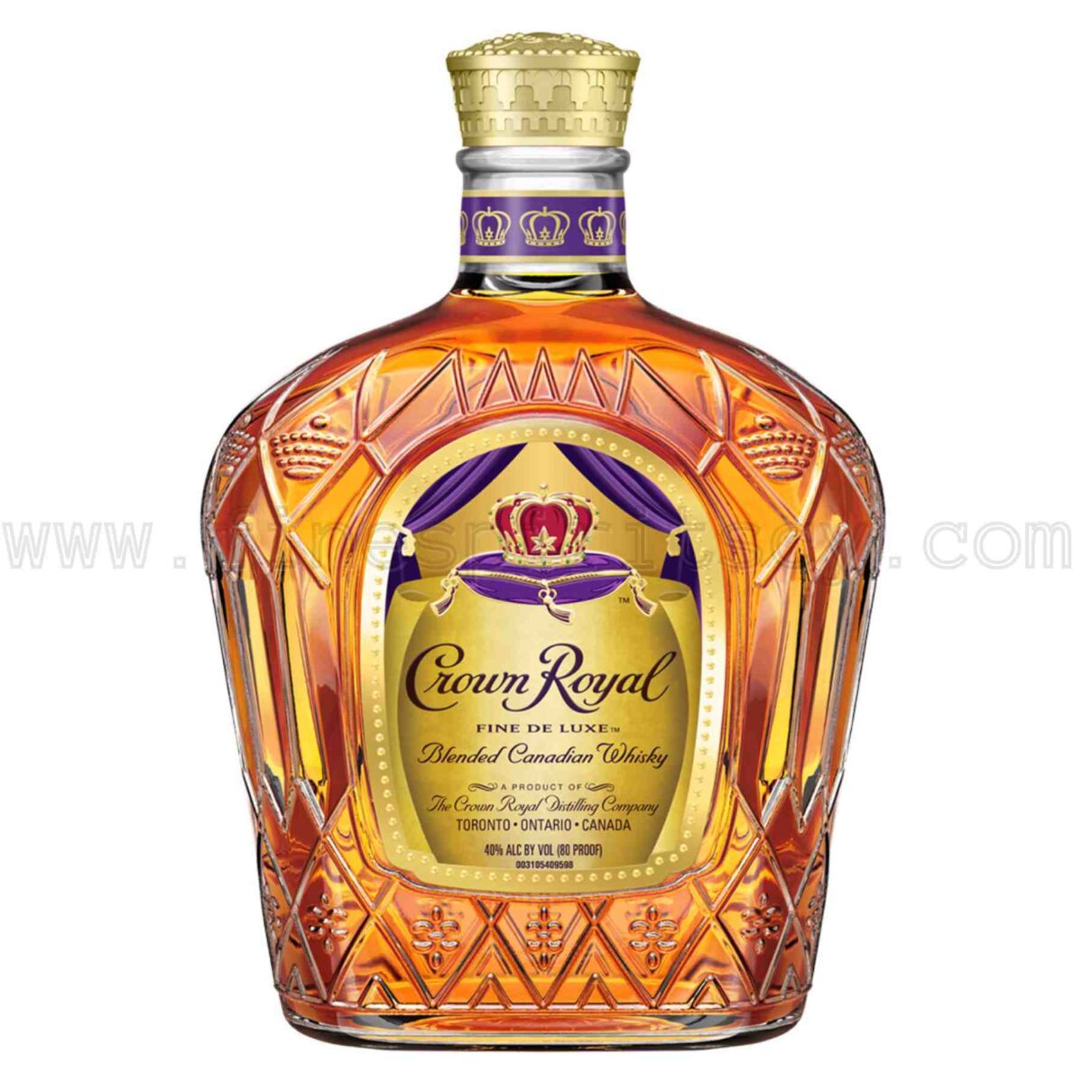 Crown Royal Fine De Luxe Blended Canadian Whisky 1000ml 100cl 1l Liter Litre