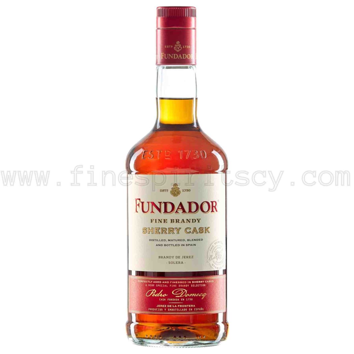 Fundador Sherry Cask Solera Brandy De Jerez 1000ml 100cl 1l liter litre