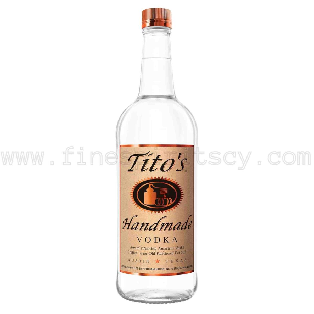 Tito's Handmade Vodka Texas Corn Pot Still 1000ml 100cl 1l litre liter